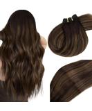 Buy Vivien Real Hair Extensions - Brown & Black Ombre Tressen 60cm | 100g | #1b/6/1b for Stunning Volume - Buy Online on GoSupps.com