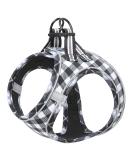 Adjustable Reflective Dog Harness for Small Dogs - Breathable & Anti-Train Design | Heele Plaid White Harness for Walking & Training - Buy Online on GoSupps.com