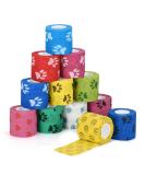 12 pieces of self -adhesive bandage for dog vet wrap pet cohesive bandage self -adhesive association for pet horse cohesive bandages elastic binding tape for wrist ankle fingers - Buy Online on GoSupps.com