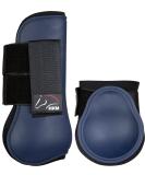 HKM Gaiters & Fetlock Boots Set of 4 - Classic Warmblood Style in Dark Blue (B6900) - International Shipping Available - Buy Online on GoSupps.com