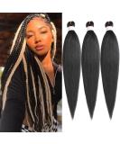 Leeven 20 Inch Pre Stretched Braiding Hair 3 Packs Ombre Medium Auburn EZ Braids Hair Extensions for Goddess Box Braids Pre Stretched Yaki Braiding Hair /1B# 20 Inch (Pack of 3) 1B - Buy Online on GoSupps.com