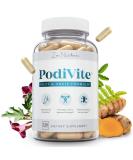 Zen Nutrients PodiVite Plantar Fasciitis Relief & Nerve Function Support Supplement for Feet - Hand Foot Joint Neuropathy & Heel Relief with Alpha Lipoic Acid Turmeric & Glucosamine (120 Capsules) - Buy Online on GoSupps.com