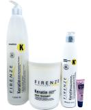 Firenze Professional Keratin Salt-Free Shampoo & Mask Set + Leave-in Treatment - 44.9 oz - Free Starry Lip Gloss - Buy Online on GoSupps.com