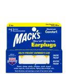 Mack's Pillow Soft Silicone Earplugs - 2 Pairs | Moldable Putty Ear Plugs for Sleeping, Snoring, Swimming, Travel, Concerts, Studying - Buy Online on GoSupps.com