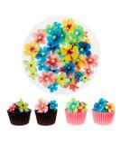 70 Pcs Edible Flowers Cake Toppers Wafer Paper Flower Cake Decorations Edible Flowers Cupcake Topper for Cake Decorating Hawaiian Flowers Rice Paper Flower Food Decoration for Wedding Birthday Party - Buy Online on GoSupps.com