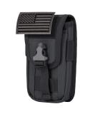 IronSeals Tactical Cell Phone Holster Pouch with US Flag Patch - Molle Smartphone Case for 4.7-6.7 inch with Armor Case - Black - Buy Online on GoSupps.com