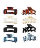 Zou.rena Hair Claw Clips for Women & Girls | 8-Piece Set for Short Thin & Long Thick Hair | 3.35 & 3.5 Glossy Color Clips - Ideal for All Hair Types - Buy Online on GoSupps.com