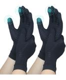 2 Pairs Full Finger Copper Arthritis Gloves | Touchscreen Compression Gloves for Pain Relief | Ideal for Rheumatoid Osteoarthritis & Carpal Tunnel (Medium - Buy Online on GoSupps.com