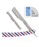 UM Supplies Professional Straight Razor with 10-Pack Derby Blades - Durable Stainless Steel Precision Razor for Men - Barber Pole Ambassador Shaving Razor - Buy Online on GoSupps.com