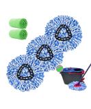 3 Pack Microfiber Spin Mop Replacement Heads - Compatible with 2 Tank System - For All Hard-Surfaced Floors - Includes 2 Cloths - Buy Online on GoSupps.com