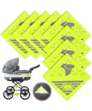 Reflectors for Strollers - 8-Piece Set | 12x12 cm High-Visibility Reflective Stickers for Strollers Bicycles & Backpacks - Buy Online on GoSupps.com