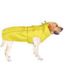 Medium Yellow Waterproof Dog Raincoat with Reflective Strip - Adjustable & Breathable - Buy Online on GoSupps.com