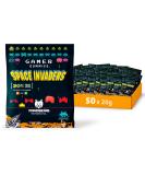Powerbears Space Invaders Gummy Bears - 20% Fruit Juice Vitamins 6 Fruity Flavors | 50 Pack (20g each) - Shop Now! - Buy Online on GoSupps.com