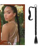 Sofeiyan Long Braid Ponytail Extension with Hair Tie Straight Sleek Wrap Around Hair Extensions Braid Pony Tail Fluffy Natural Soft Synthetic Hairpieces for Women Daily Wear 30 inch-Black 30 Inch (Pack of 1) Black - Buy Online on GoSupps.com