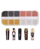 Nail Art Beads - Mixed Color Mini Caviar Beads for 3D Nail Decor - DIY Manicure Accessories - Gold, Silver & Rose Gold - Buy Online on GoSupps.com