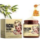 Whipped Beef Tallow & Honey Balm - Grass Fed Face Cream for All Skin Types (1 pcs) - Nourishing Moisturizer - Buy Online on GoSupps.com