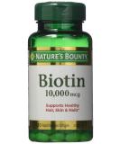 Nature's Bounty Biotin 10000 mcg - 120 Rapid Release Softgels for Healthy Hair, Skin & Nails - Buy Online on GoSupps.com