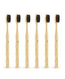 Organic Bamboo Toothbrushes - Vegan, Biodegradable, Eco-Friendly (Pack of 6) - Buy Online on GoSupps.com