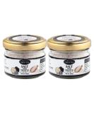 Black truffle salt Sea salt with truffles Truffle Flavoured Gourmet salt Black truffle condiment seasoning with truffle Sale con Tartufo 2 x 60g glass jars - Buy Online on GoSupps.com