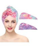 Cerulentree Hair Drying Cloth Wrap - 2 Packs Super Absorbent Hair Turban Towel for Women - Fast Drying Head Wrap for Smooth & Curly Hair - Buy Online on GoSupps.com
