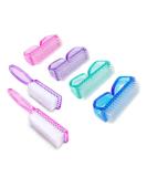 6 Pack Nail Cleaning Brush Set - Qeedy Handle Grip Fingernail & Toenail Scrub for All Ages - Color B - Buy Online on GoSupps.com