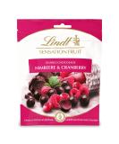 Lindt chocolate sensation fruit raspberry and cranberry |150 G |Dark chocolate balls with exquisite fruit filling on apple base |Praline gift |Chocolate gift raspberry & cranberry - Buy Online on GoSupps.com