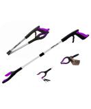 32 Inch GrabRunner Reacher Grabber with Strong Magnetic - Purple - Buy Online on GoSupps.com