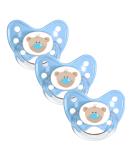Dentistar Silikon Schnuller 3-Set - Size 1 for 0-6 Months Tooth & Jaw-Friendly Nipple BPA-Free Made in Germany - Safe Bear Design - Buy Online on GoSupps.com