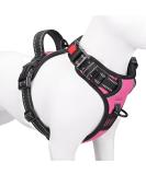 Phoepet Reflective Adjustable Dog Harness for Small Dogs - Pink L - Front Clip Vest with Handle 2 Metal Rings & 3 Buckles - Comfortable & Secure Fit - Buy Online on GoSupps.com