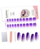 Kalolary Gradient Purple Gel Nail Polish Strips - 20 Semi Cured Full Wraps Stickers with File & Sticks - Waterproof Decals for Women & Girls (UV/LED Lamp Required) - Buy Online on GoSupps.com