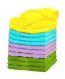 Ultra Soft Cotton Washcloths for Sensitive Skin - 12 Pack, 13x13 inches, 4 Colors - Buy Online on GoSupps.com