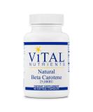 Vital Nutrients Natural Beta Carotene 25000 IU - Antioxidant for Vision, Skin & Reproductive Health - 90 Softgels - Buy Online on GoSupps.com