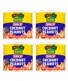 4 x 165g Natural Crunchy Coconut Cream Coated Peanuts Roasted Nuts Snack Lunch Bar Food - Buy Online on GoSupps.com