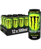 Monster Energy Nitro Super Dry - Caffeinated Energy Drink (12 x 500ml) | Fruity Flavor Convenient 12-Pack | International Shipping Available - Buy Online on GoSupps.com