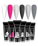 Vrenmol Poly Gel Set - 6 Pink Colors | Nail Extension Kit for Manicure | Professional DIY Nails at Home - Buy Online on GoSupps.com