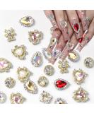 17 Pcs Sparkling 3D Nail Charms Rhinestones - Heart & Laser Design | Shiny Nail Art Supplies for Women DIY Gem Decoration - Crystals Jewelry S3 - Buy Online on GoSupps.com