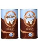 Option Belgian Choc-O-Lait Luxury Instant Hot Chocolate Drink with Sugar 2x825g - Buy Online on GoSupps.com