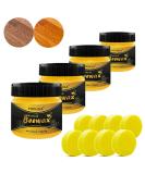 Furniture maintenance beeswax natural wood care beeswax waterproof abrasion -resistant to furniture maintenance & wood protection of wooden furniture polishing agents for wood and furniture 4x 100g with 8 sponge 100 g (4 Pack) - Buy Online on GoSupps.com
