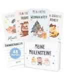 Marveligts Milestone Cards Set - 48 Baby Milestone Cards for Birth & Baptism Gifts | Perfect for Boys & Girls | Newborn Gift Box - Buy Online on GoSupps.com