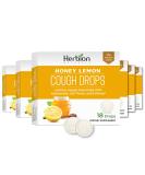 Herbion Naturals Honey Lemon Cough Drops - Natural Soothing Lozenges for Adults & Kids (Pack of 6 108 Drops) - No Artificial Flavor - Buy Online on GoSupps.com