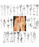 VIWIEU Realistic Temporary Tattoos: Flower Butterfly Daisy Bird & Inspirational Sayings Body Art - 15 Sheets, Waterproof & Perfect for Adult Women and Girls - Buy Online on GoSupps.com