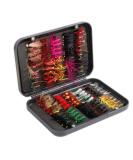 100-Piece Fly Fishing Set with Storage Box - Wet & Dry Flies Nymphs Streamers Hooks for Trout Perch Salmon | Complete Fishing Accessories - Buy Online on GoSupps.com