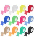 Tonyg-P Self-Adhering 12 Roll Elastic Bandage for Athletes | Multicolored Cohesive Bandages for Wrist & Ankle Support (2.5cm x 4.5m) - Ship Internationally - Buy Online on GoSupps.com
