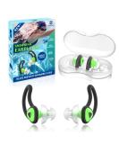 Hearprotek Waterproof Silicone Ear Plugs for Swimming - 2 Pairs for Men, Women, and Juniors - Green - Buy Online on GoSupps.com