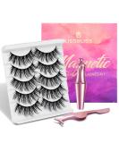 Magnetic Eyelashes with Eyeliner - Magnetic Eyelashes Natural Look Kit  Mixed 3D Mink Magnetic Eyelashes Reusable False Lashes with Applicator  No Glue Needed (5-Pairs) (mink look) Type1 - Buy Online on GoSupps.com