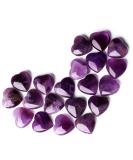 MAIBAOTA Amethyst Crystal Stone Healing Crystals Gemstones Pocket Gifts Heart-Shaped Nature Spiritual Energy Purple Crystals for Women Men Reiki Divination Balancing Yoga Meditation 10PCS - Buy Online on GoSupps.com