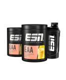ESN EAA Lemon Iced Tea | 2 x 500g Vegan Amino Powder with 8 Essential Amino Acids + Free Shaker | High Solubility | Quality Tested | Made in Germany - Buy Online on GoSupps.com
