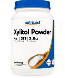 Nutricost Pure Xylitol Granulated Powder - 2.5 lbs | Natural Sweetener Crystals - Buy Online on GoSupps.com