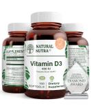 Natural Nutra Supreme Vitamin D3 400 IU Softgels - Immune Support, Bone and Teeth Strength - 100 Softgels - Buy Online on GoSupps.com