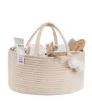 Fephas Baby Diaper Caddy Organizer - Beige Cotton Rope Nursery Storage Bin for Changing Table and Car - Portable Diaper Storage Basket - Ideal Baby Shower & Registry Gift - Buy Online on GoSupps.com